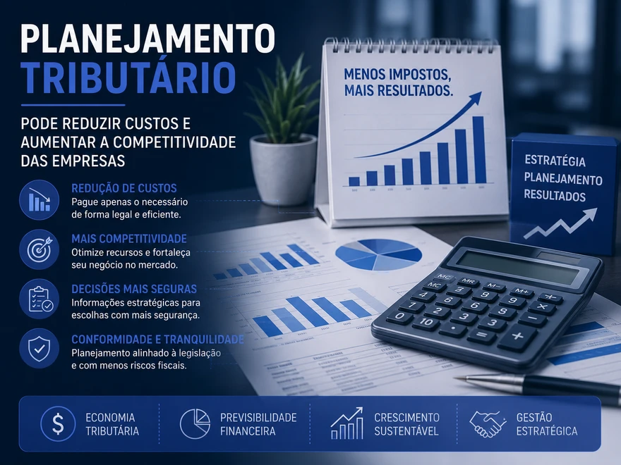 Planejamento tributário pode reduzir custos e aumentar a competitividade das empresas 