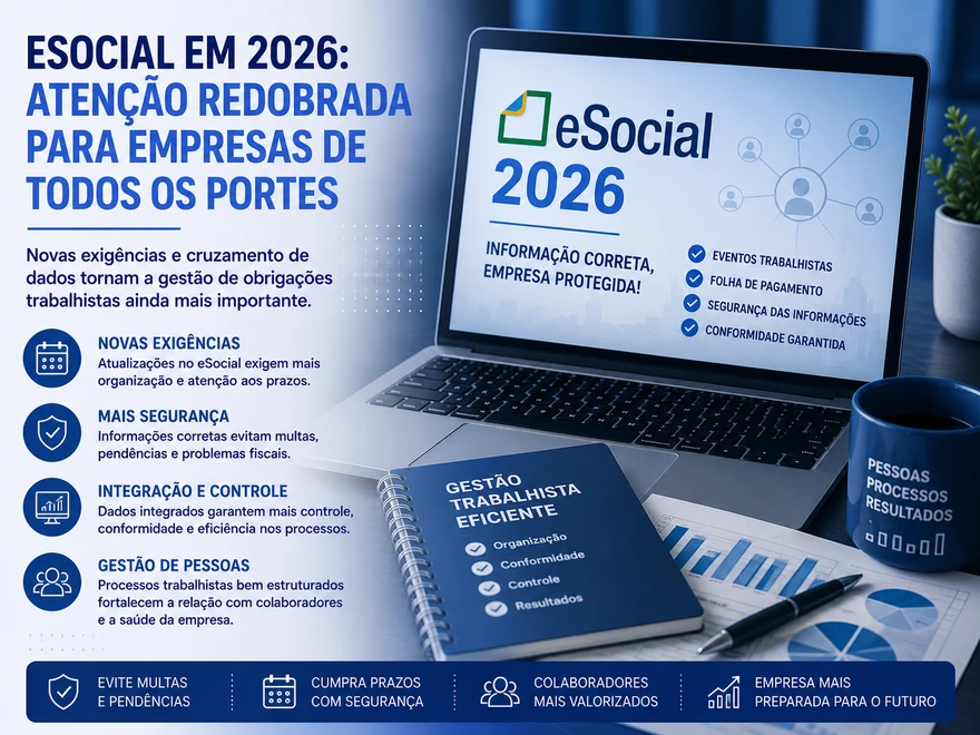 eSocial em 2026: atenção redobrada para empresas de todos os portes