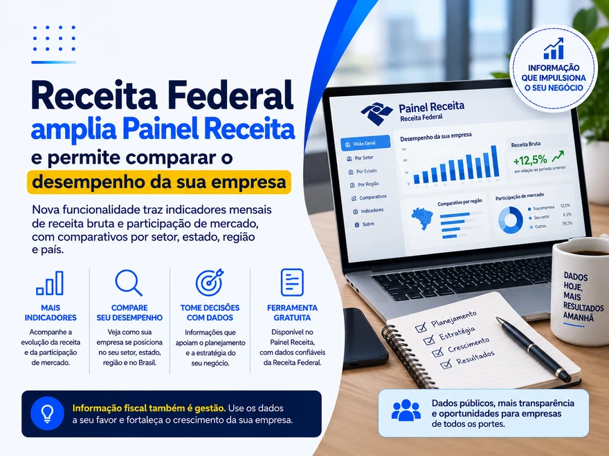Receita Federal amplia Painel Receita e permite comparar desempenho das empresas por setor e região