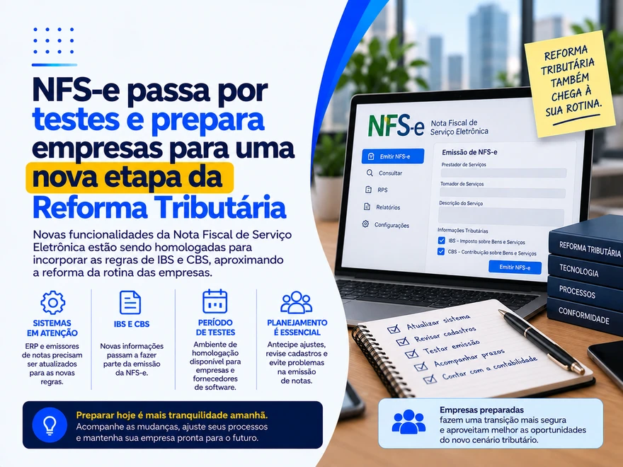 NFS-e passa por testes e prepara empresas para uma nova etapa da Reforma Tributária