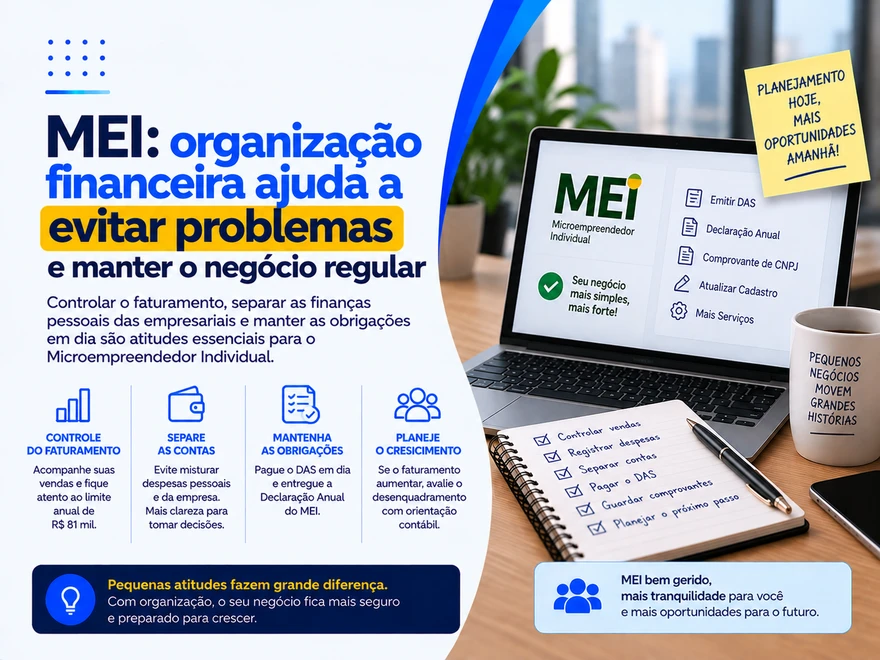 MEI: organização financeira ajuda a evitar problemas e manter o negócio regular