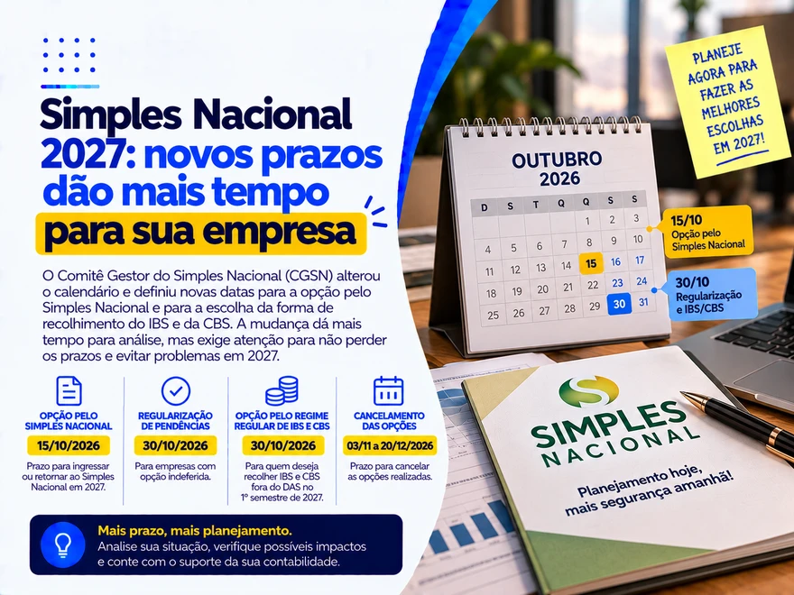 Simples Nacional 2027: novo prazo dá mais tempo às empresas, mas decisão exige atenção